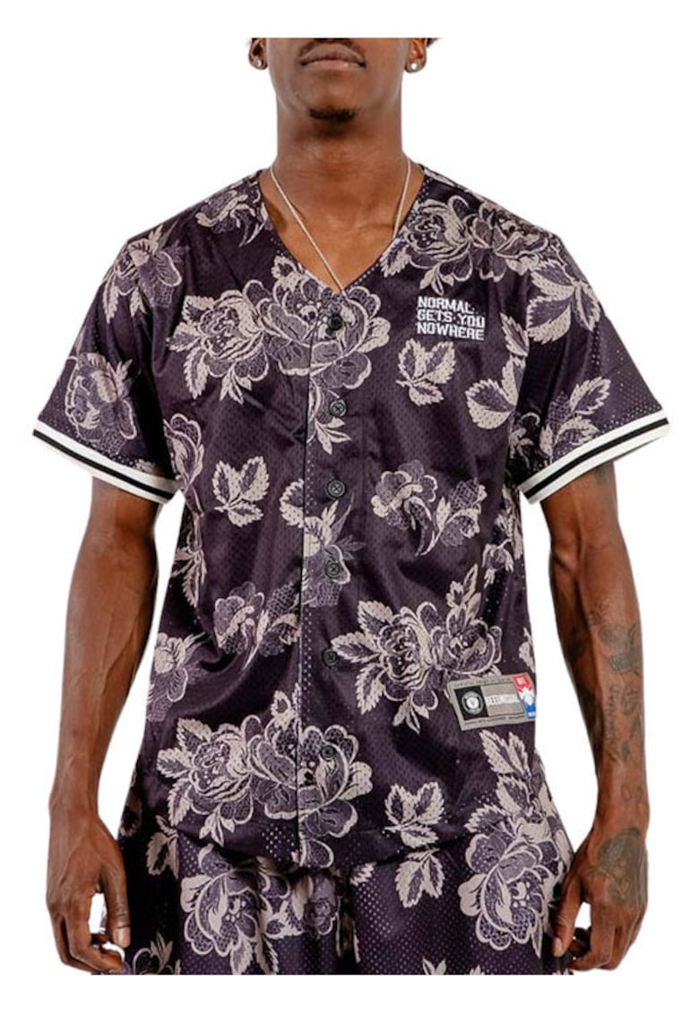 Camasa cu logo si imprimeu floral