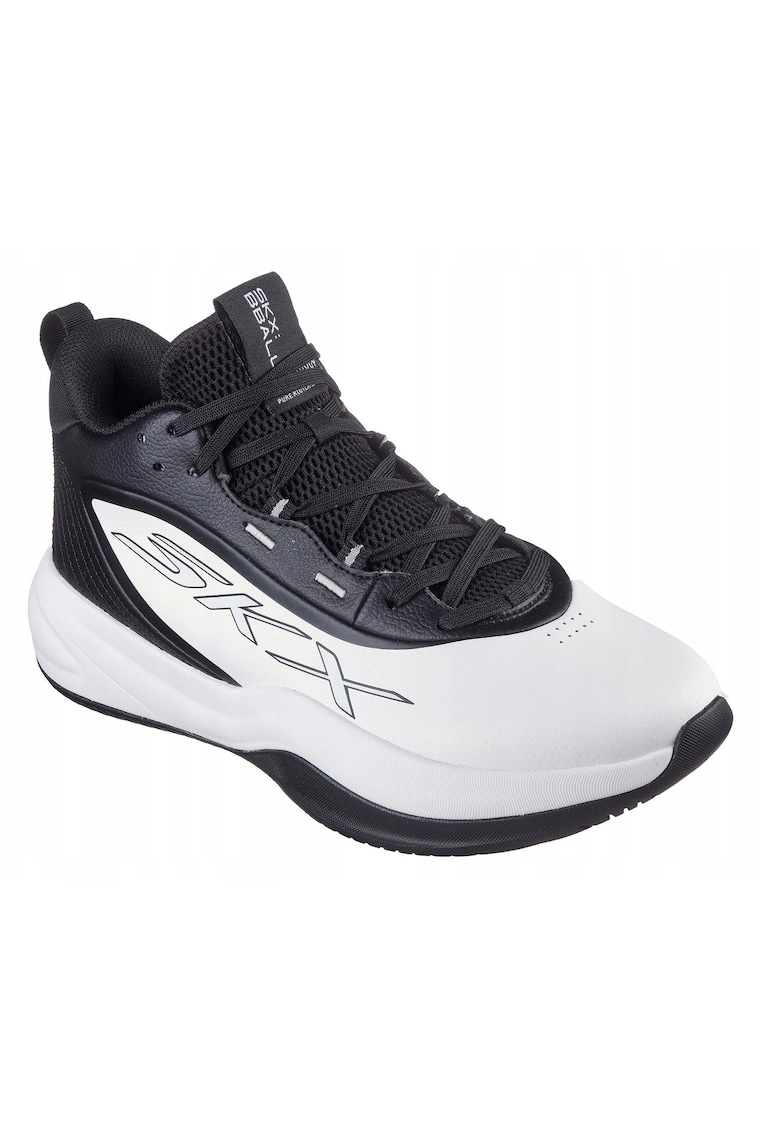 Pantofi sport barbati SKX League - alb/negru - sintetic - talpa cauciuc -