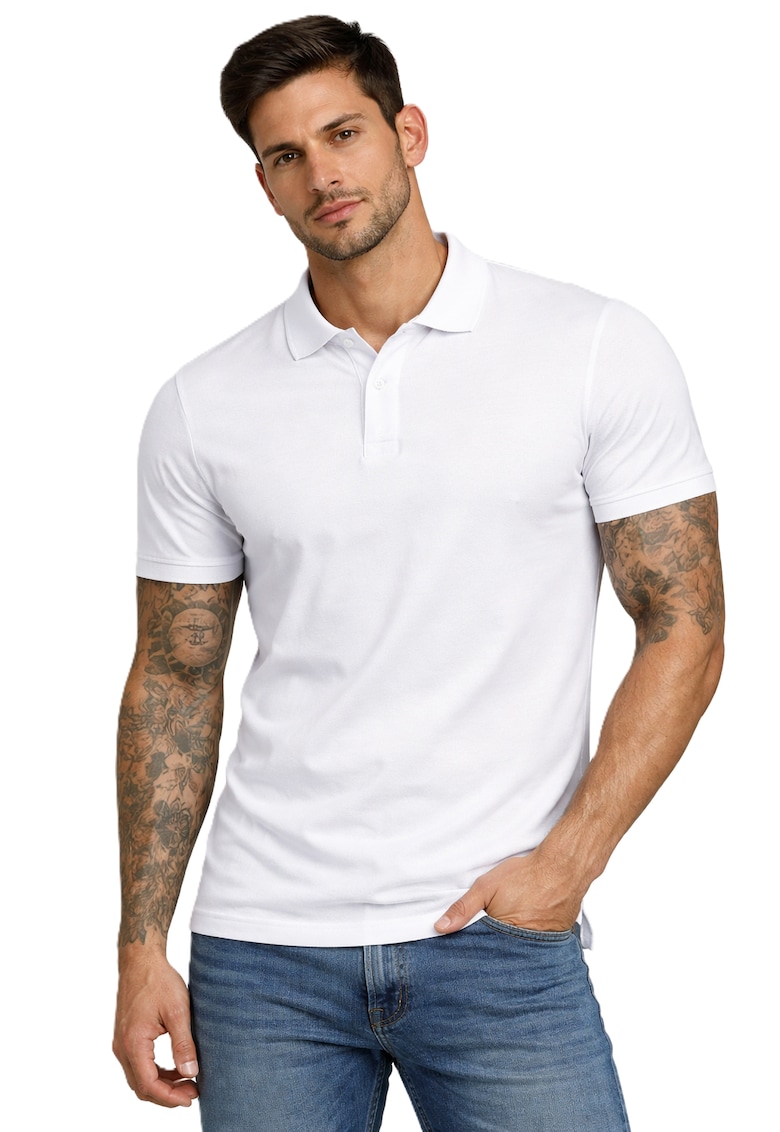 Tricou polo - Alb