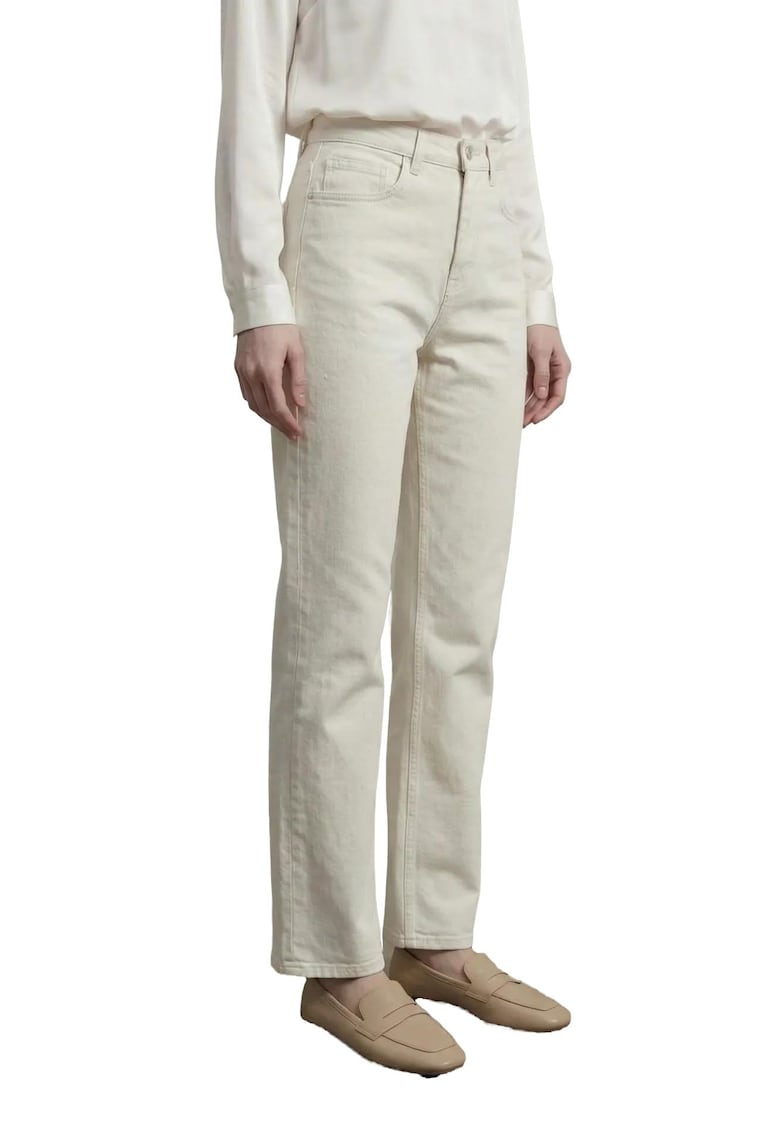 Pantaloni dama - Alb - Denim