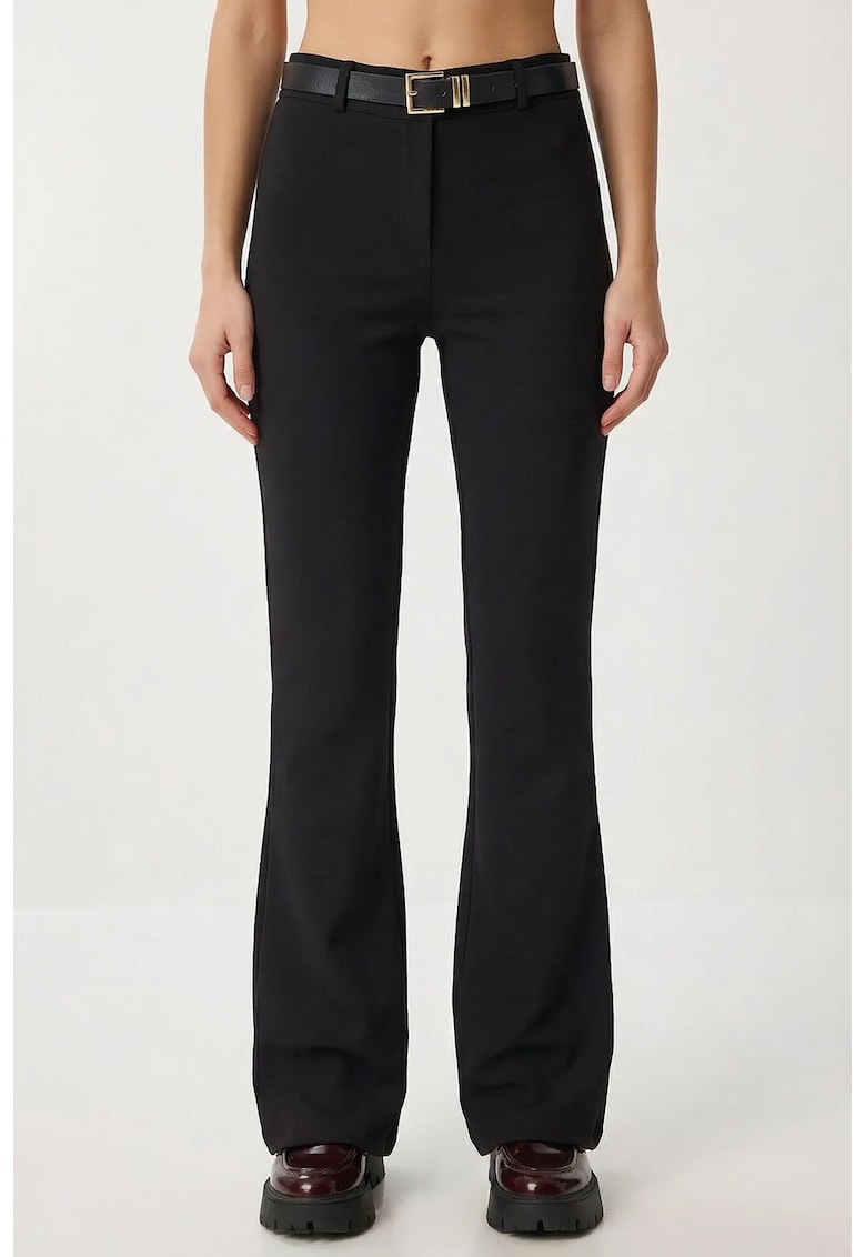 Pantaloni dama - Happiness Istanbul - Poliester/Elastan - Negru