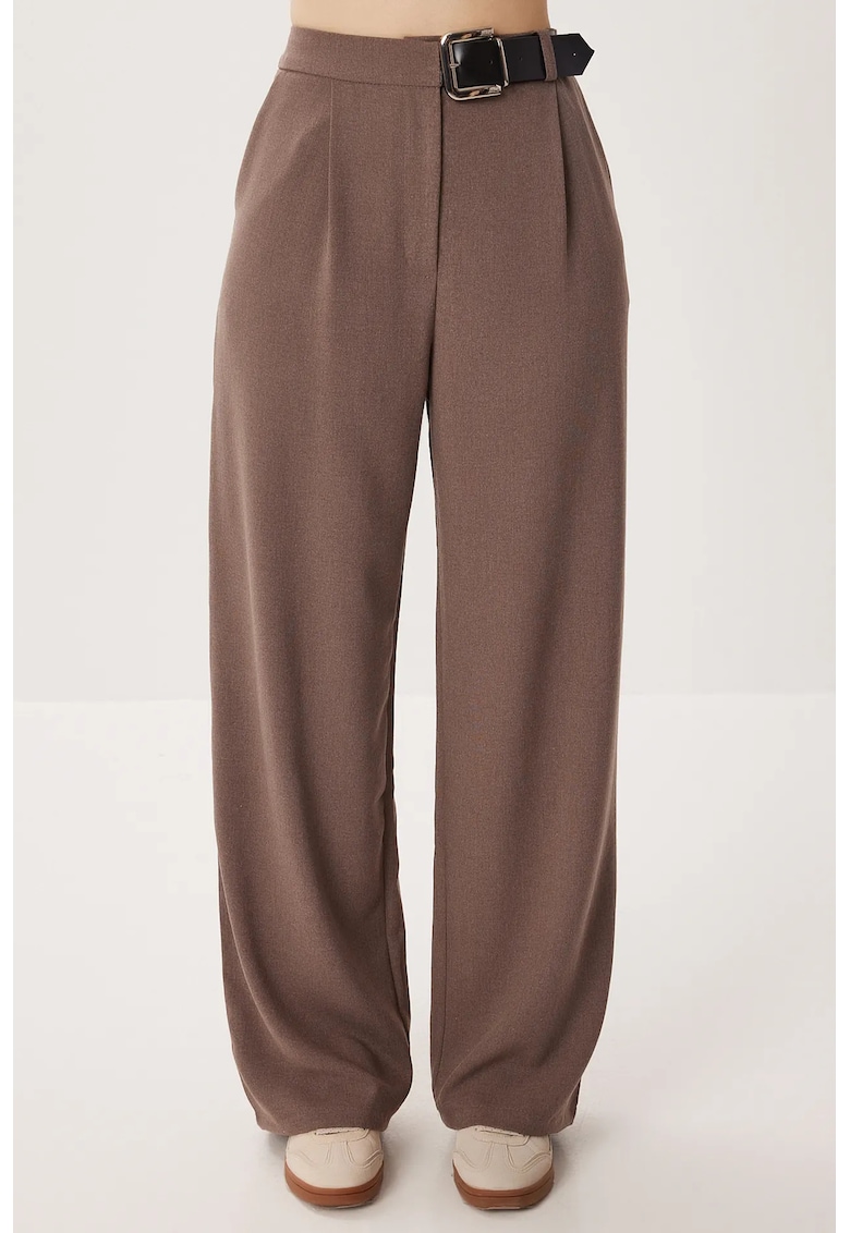 Pantaloni dama - Happiness Istanbul - Poliester/Viscoza - Bej natural