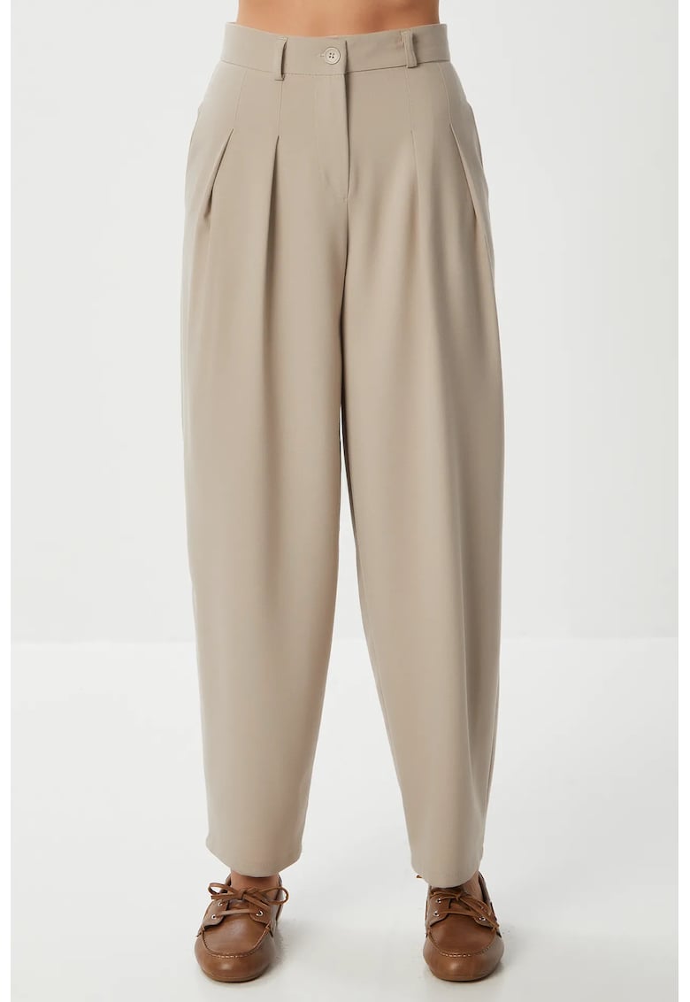 Pantaloni dama - Happiness Istanbul - Poliester/Viscoza - Bej natural -
