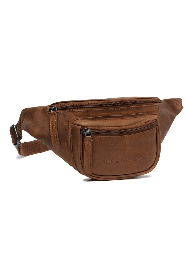 Borseta unisex piele naturala - 2 litri - Jack - - Coniac
