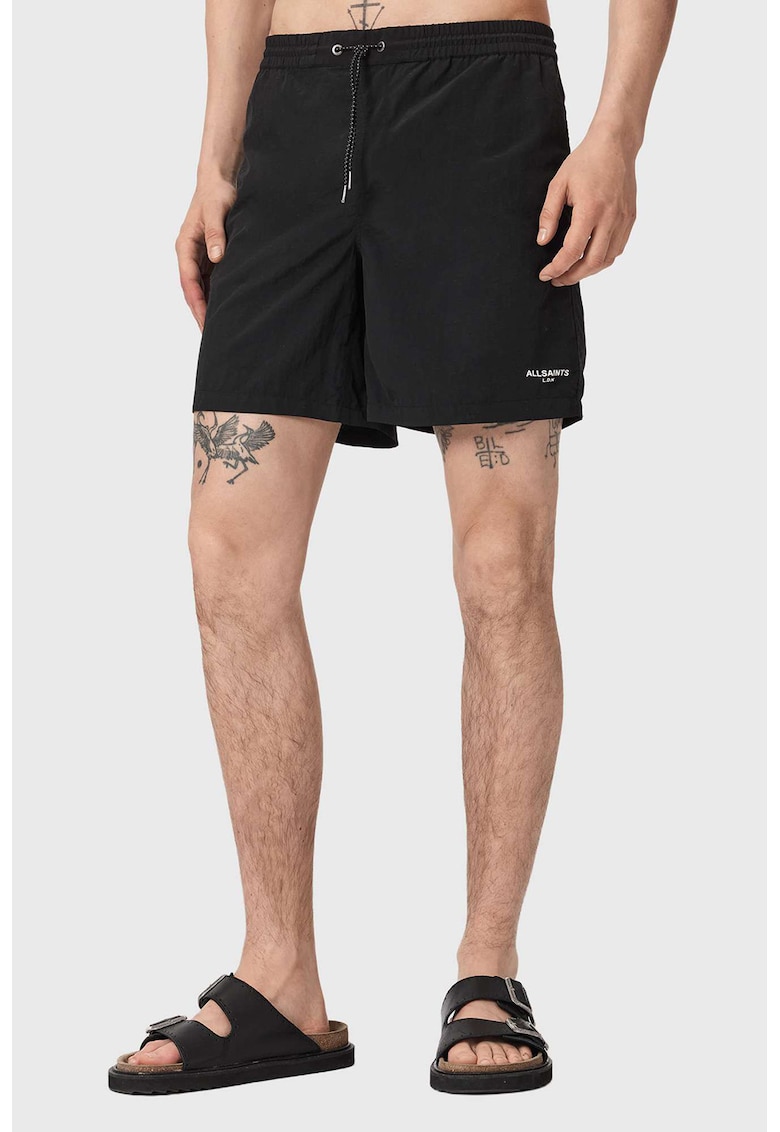 Pantaloni scurti de baie din bumbac organic Mikro - Negru carbon