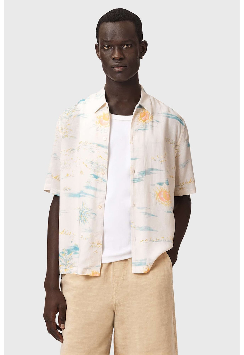 Camasa boxy fit cu imprimeu Breezer - Multicolor