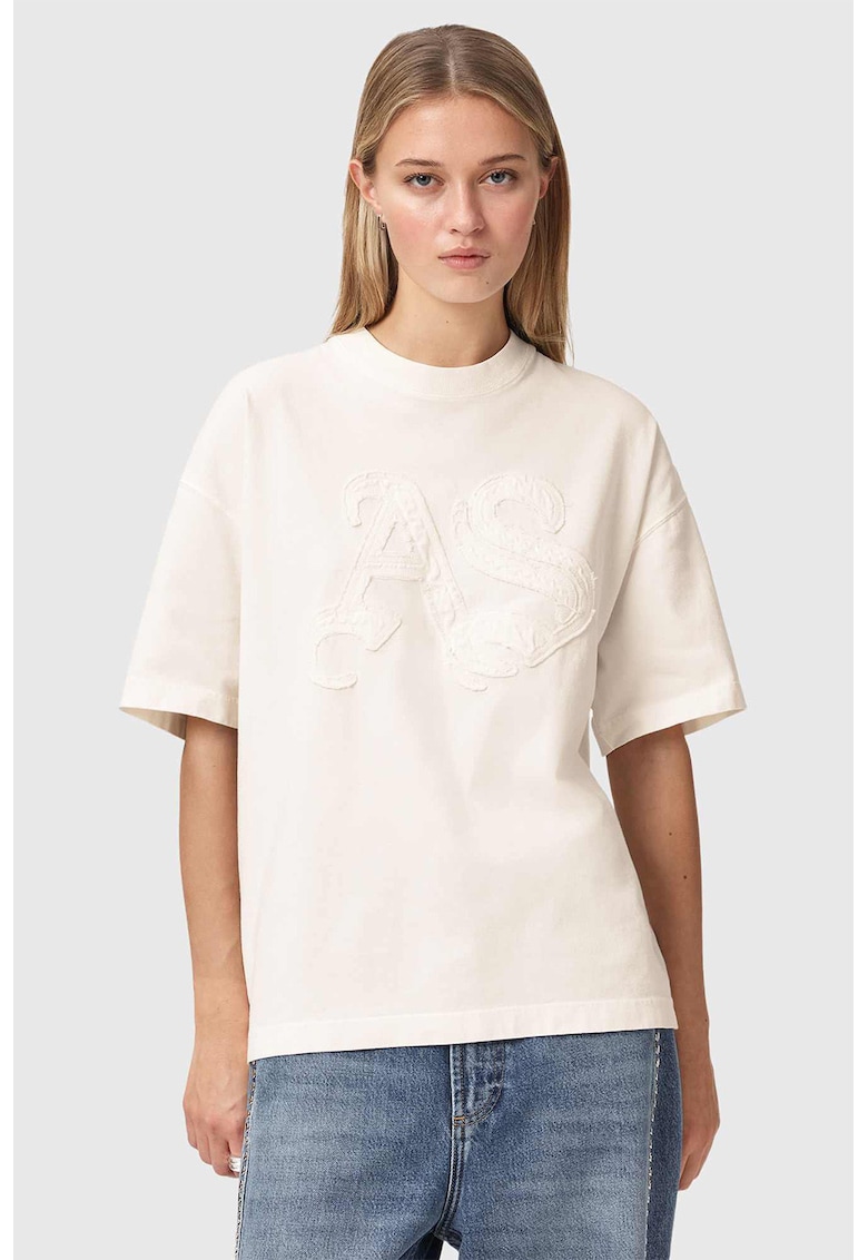 Tricou supradimensionat Insignia Etta - Alb murdar
