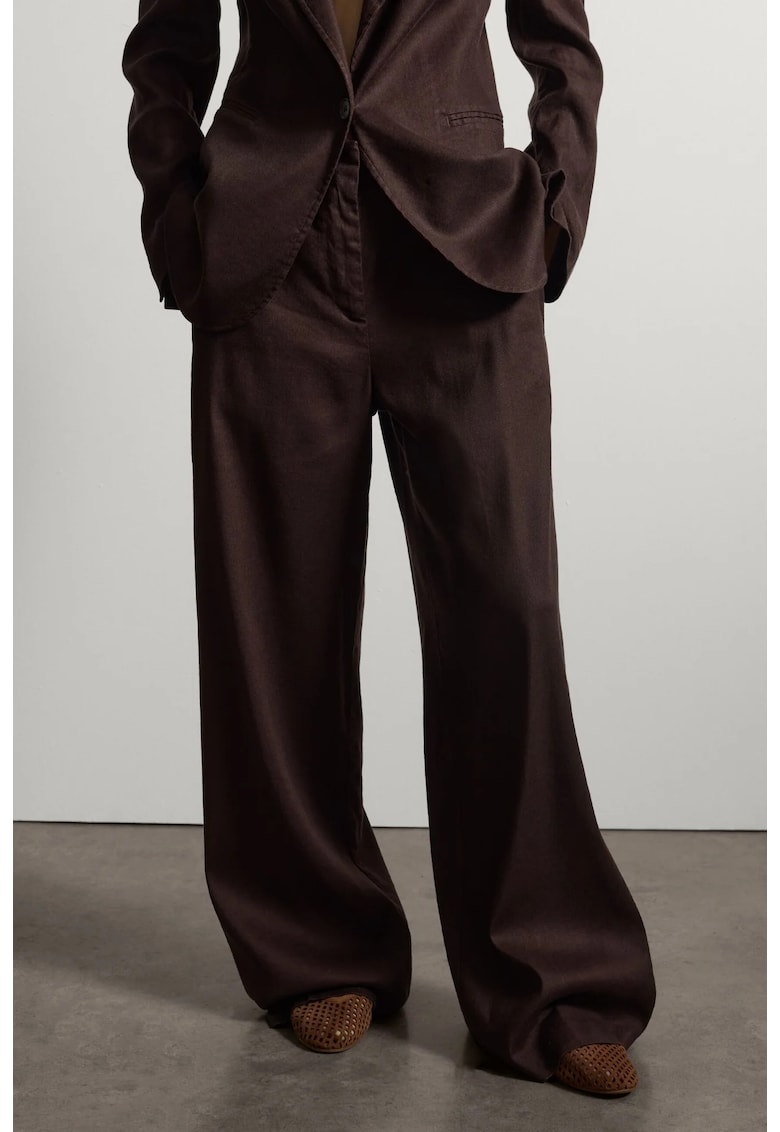 Pantaloni cu croiala ampla - Maro