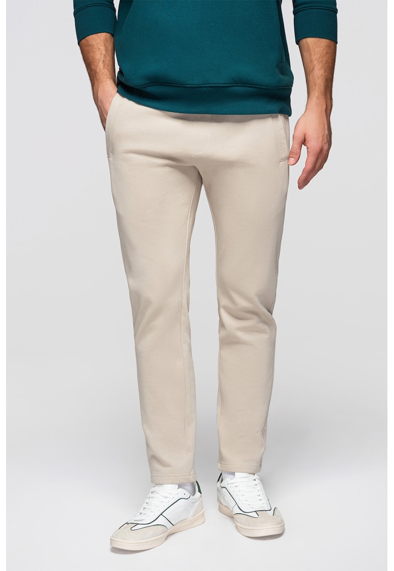 Pantaloni de trening din bumbac cu croiala conica Pabs - Grej
