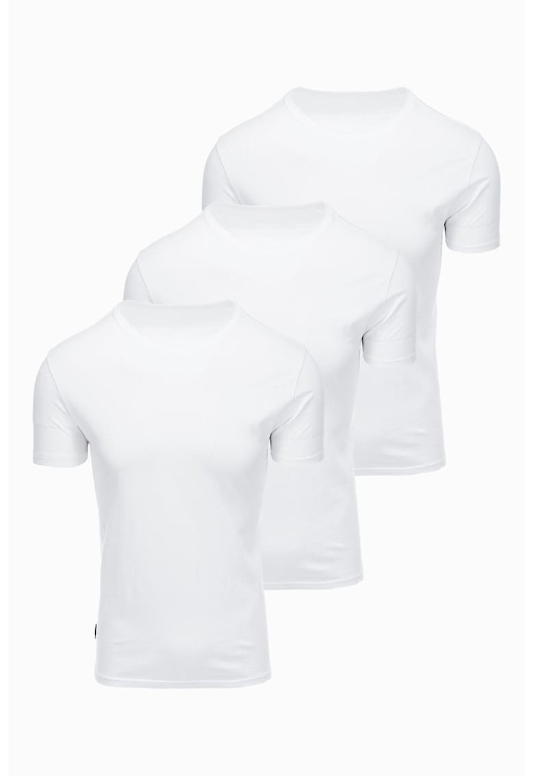 Set de tricouri regular fit din bumbac - 3 piese - Alb