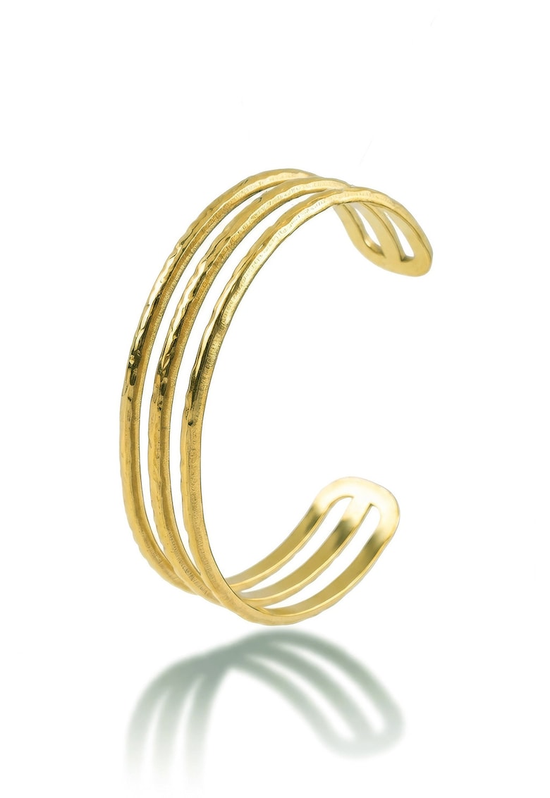 Bratara rotunda placata cu aur de 18K - Auriu