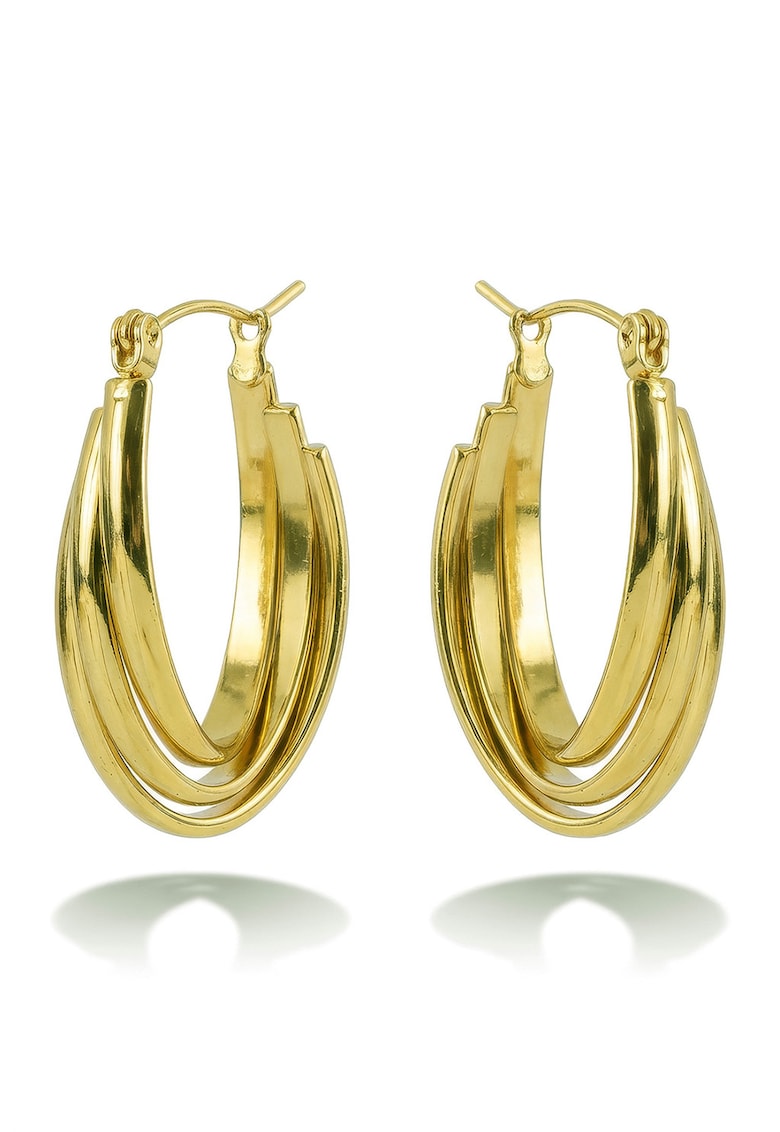 Cercei drop placati cu aur de 18K - Auriu