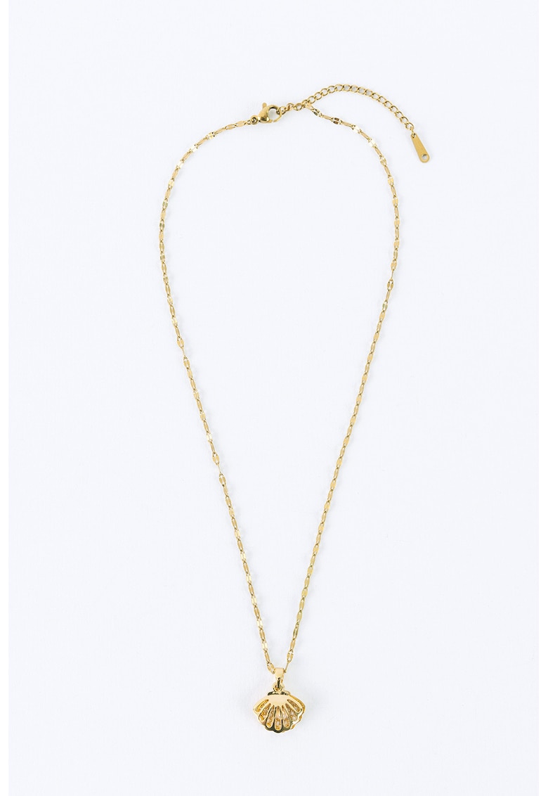Colier placat cu aur de 18K decorat cu pandantive - Auriu