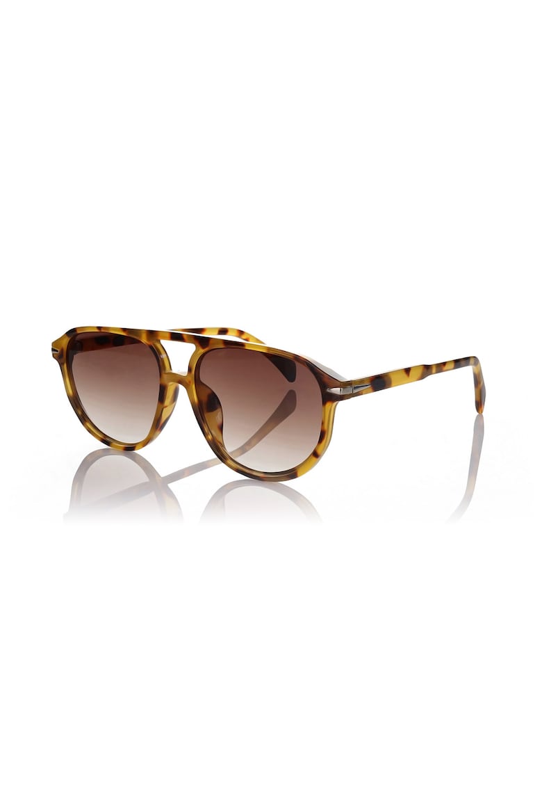 Ochelari de soare aviator cu lentile degrade - Bej/Maro pamantiu