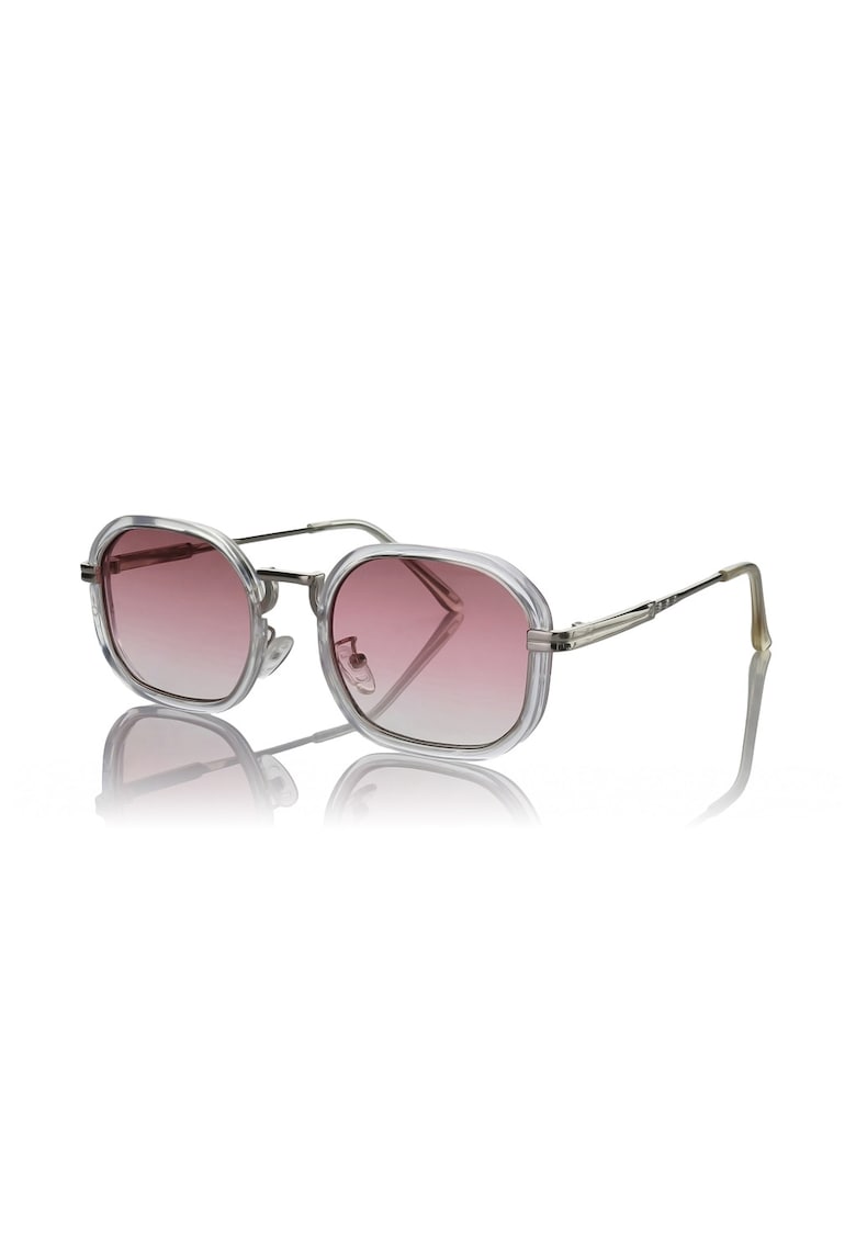 Ochelari de soare cu lentile degrade si model unisex - Gri deschis