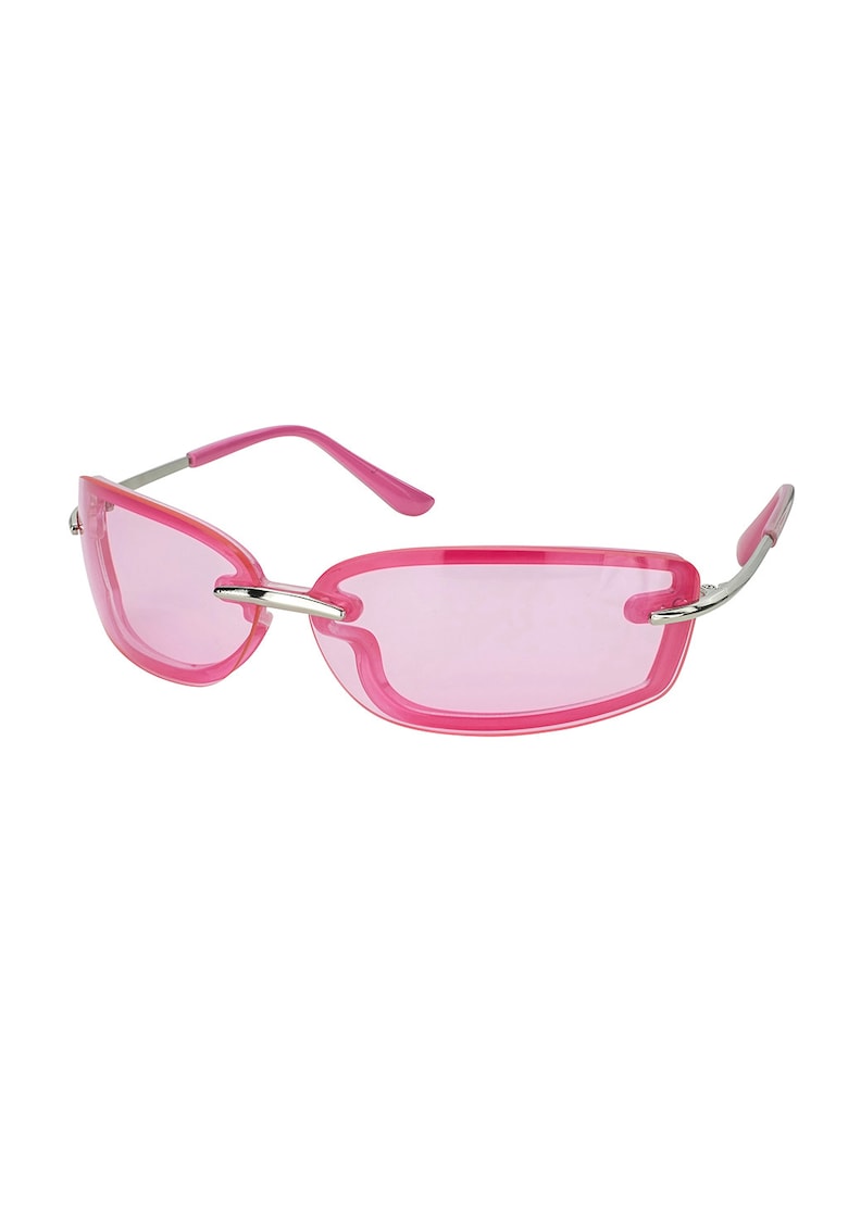 Ochelari de soare ovali cu model unisex - Roz pastel