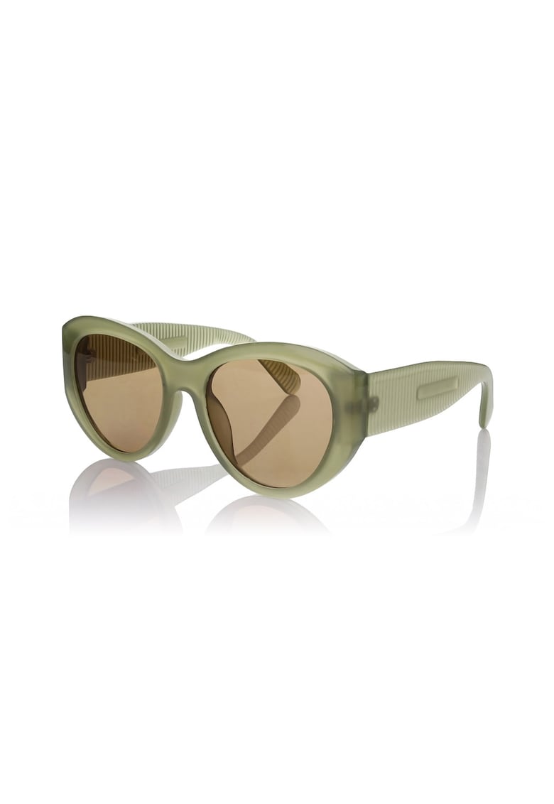 Ochelari de soare rotunzi cu model unisex - Verde pal