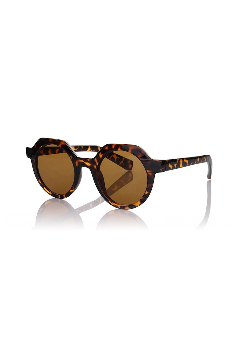Ochelari de soare unisex cu model tortoise - Negru/Galben
