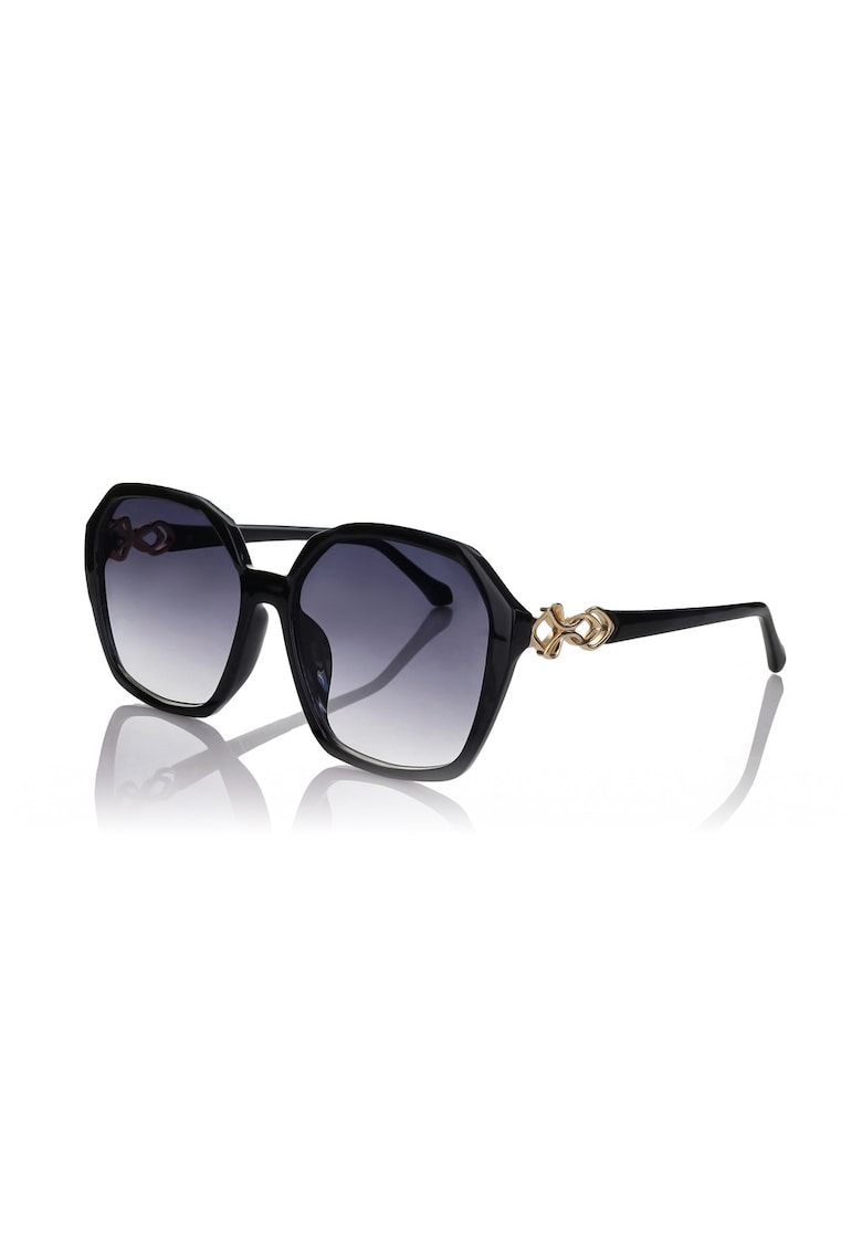 Ochelari de soare unisex cu lentile degrade - Auriu/Negru