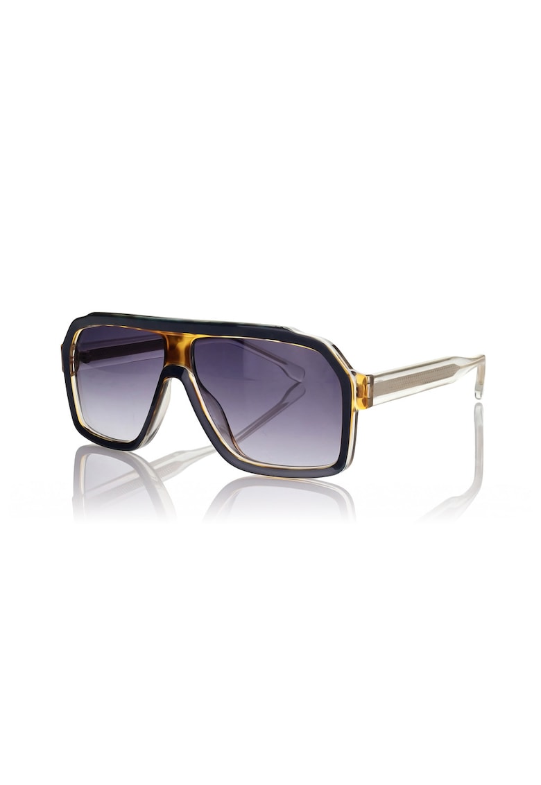 Ochelari de soare shield cu model unisex - Galben pal/Negru stins/Transparent