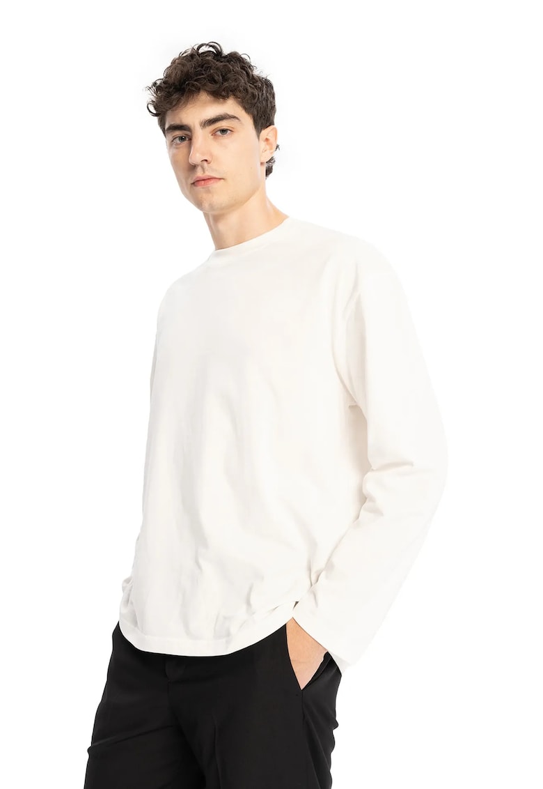Bluza barbati - Comfort Fit - elastic - alb - bumbac