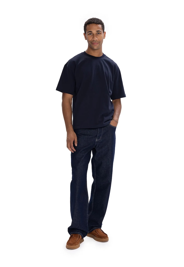 Tricou Barbati - Comfort Fit - elastic - albastru - 100% bumbac