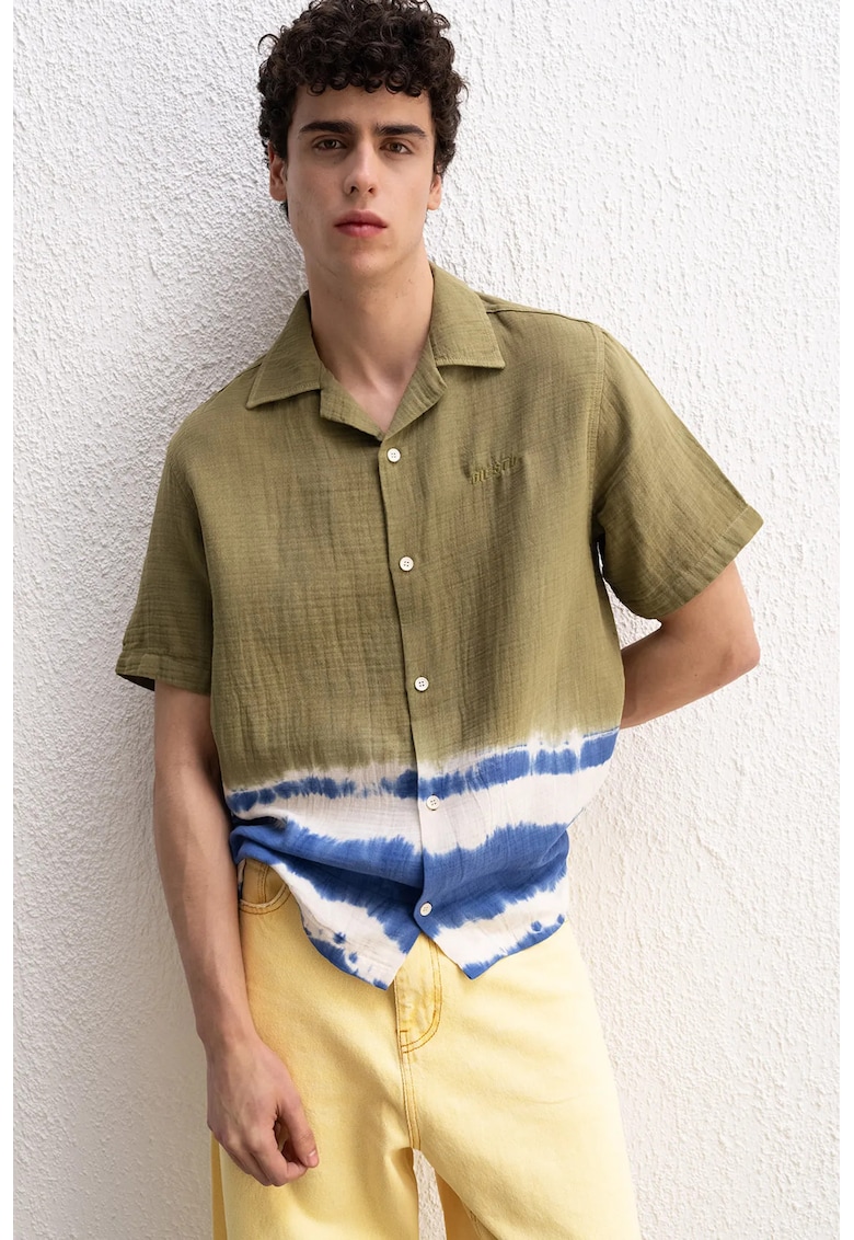 Camasa barbati - cu maneca scurta - multicolor - bumbac