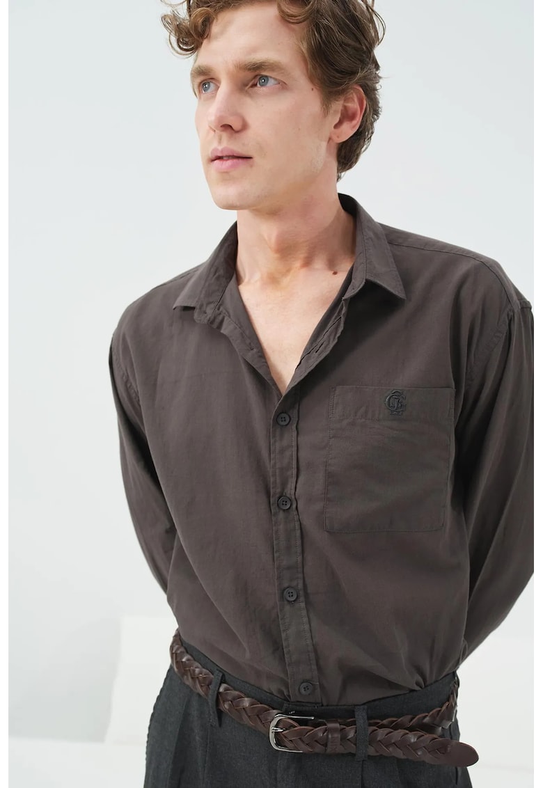 Camasa barbati - regular fit - gri - bumbac