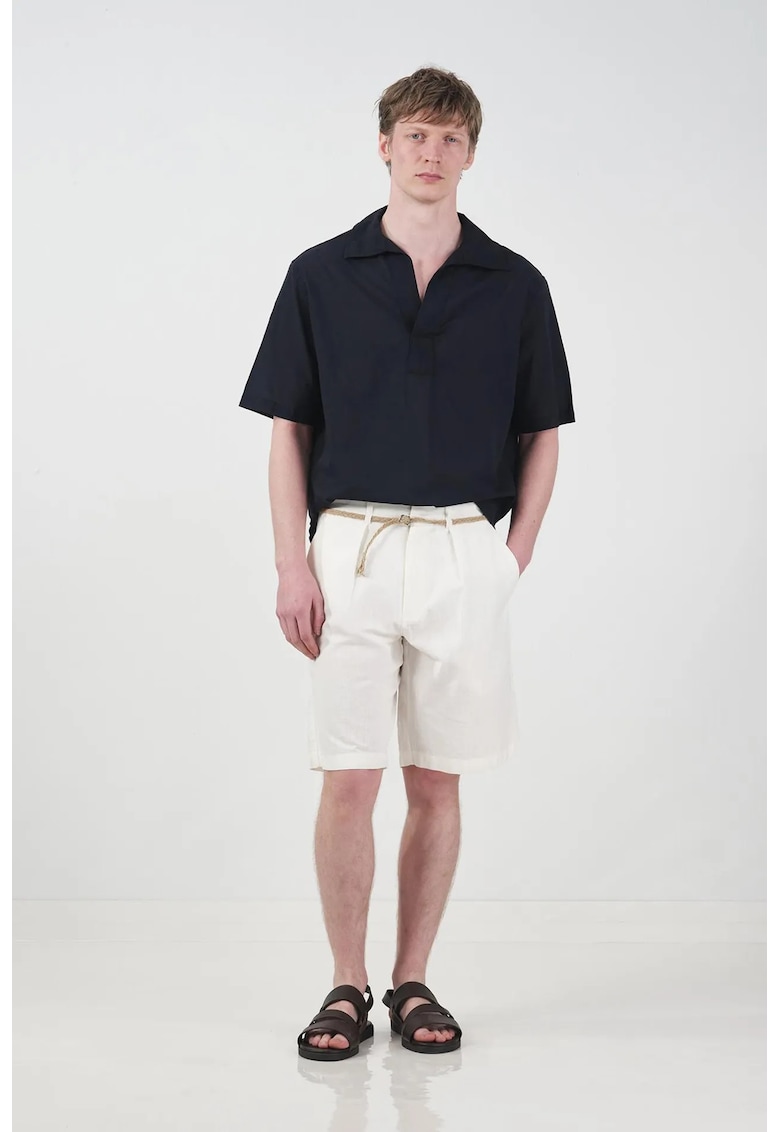 Pantaloni scurti croiala relaxata - alb - bumbac