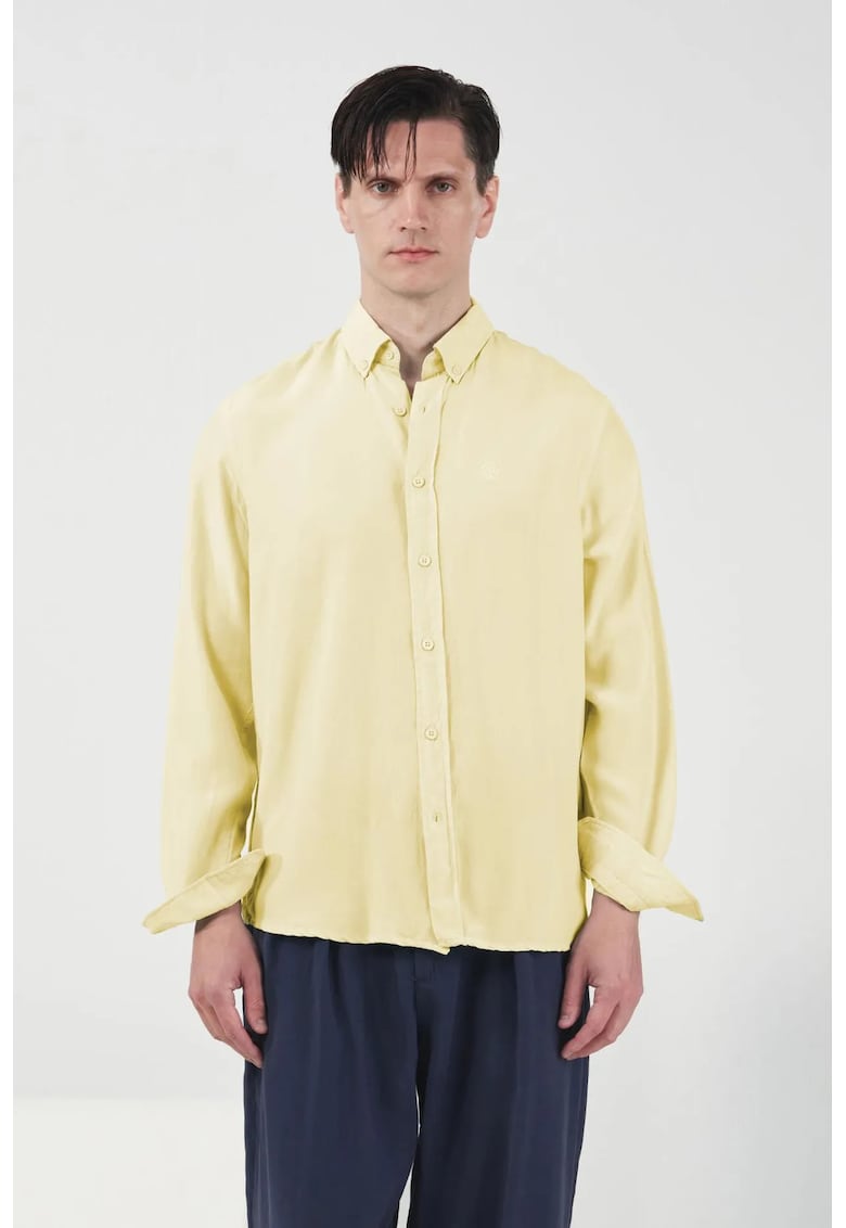 Camasa barbati - Regular Fit - galben - Tencel