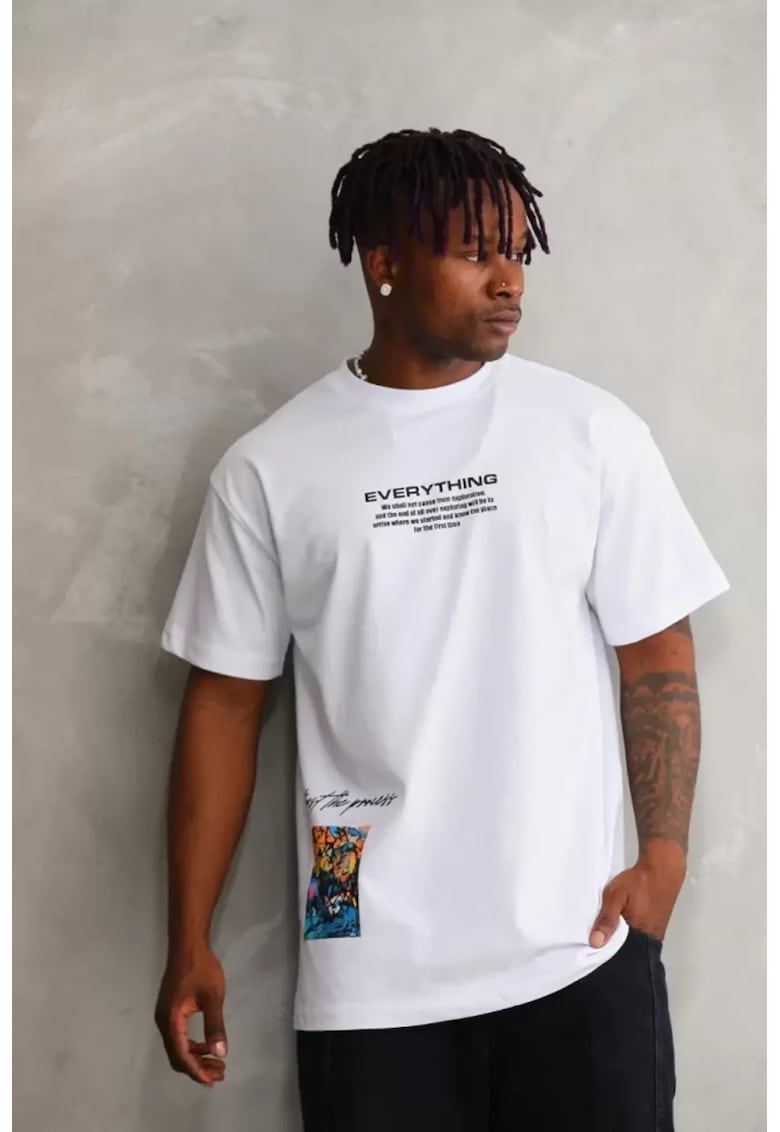 Tricou barbati - alb - bumbac