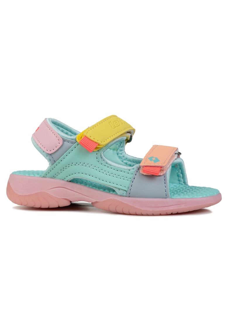 Sandale copii multicolor - sintetic - inchidere velcro - set pentru fete si baieti