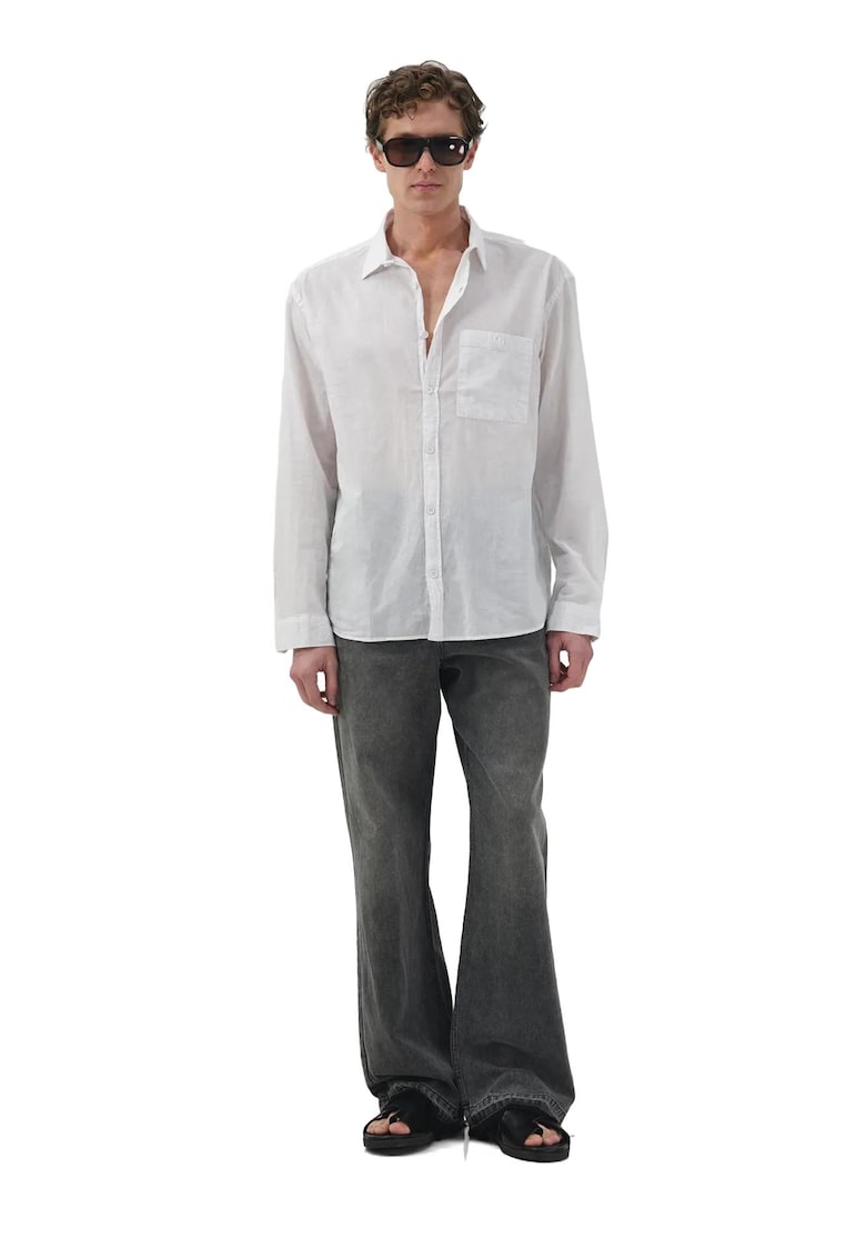 Camasa barbati - Regular Fit - alb - bumbac - cu nasturi