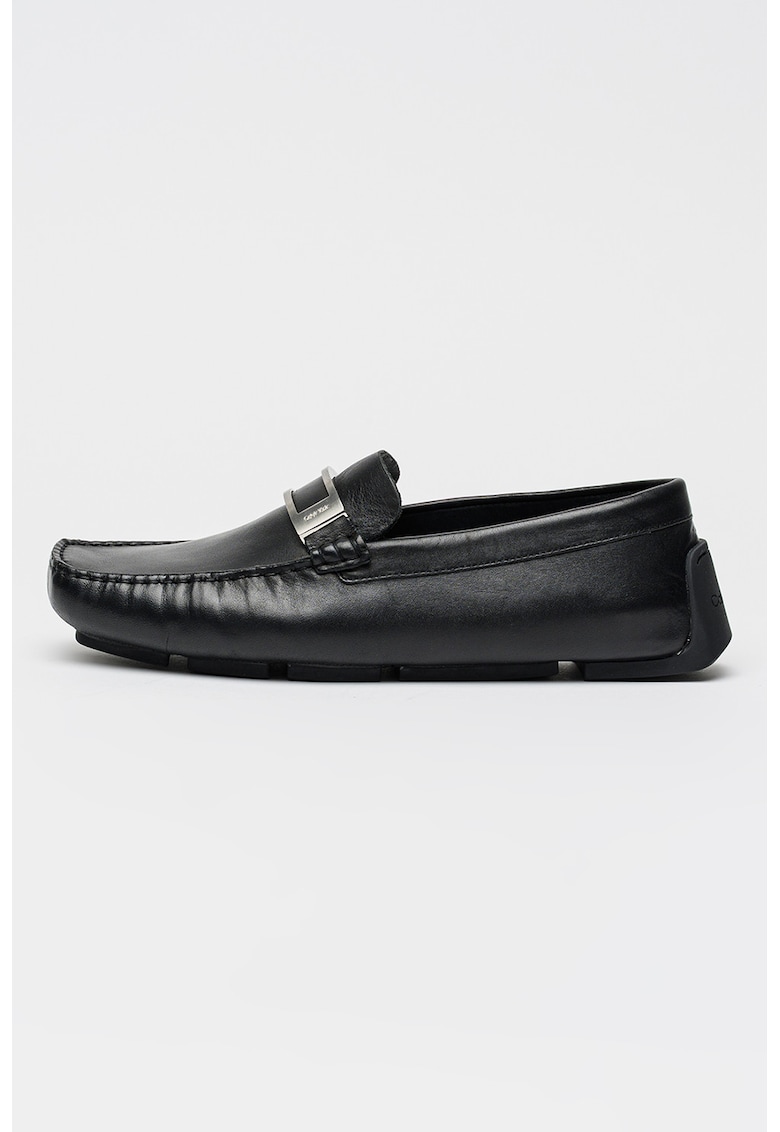 Mocasini din piele Driver - Negru