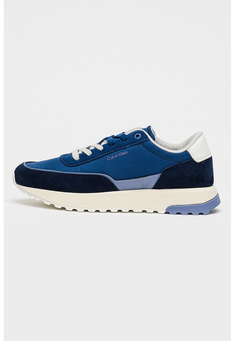 Pantofi sport City Runner cu insertii de piele intoarsa - Albastru inchis/Albastru prafuit/Bleumarin