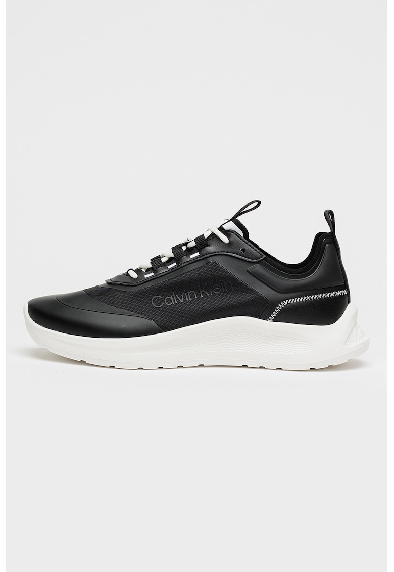 Pantofi sport Eva Runner din piele ecologica cu imprimeu logo - Negru