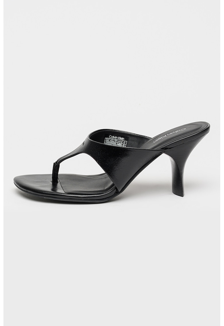 Sandale slip-on de piele Elisa - Negru