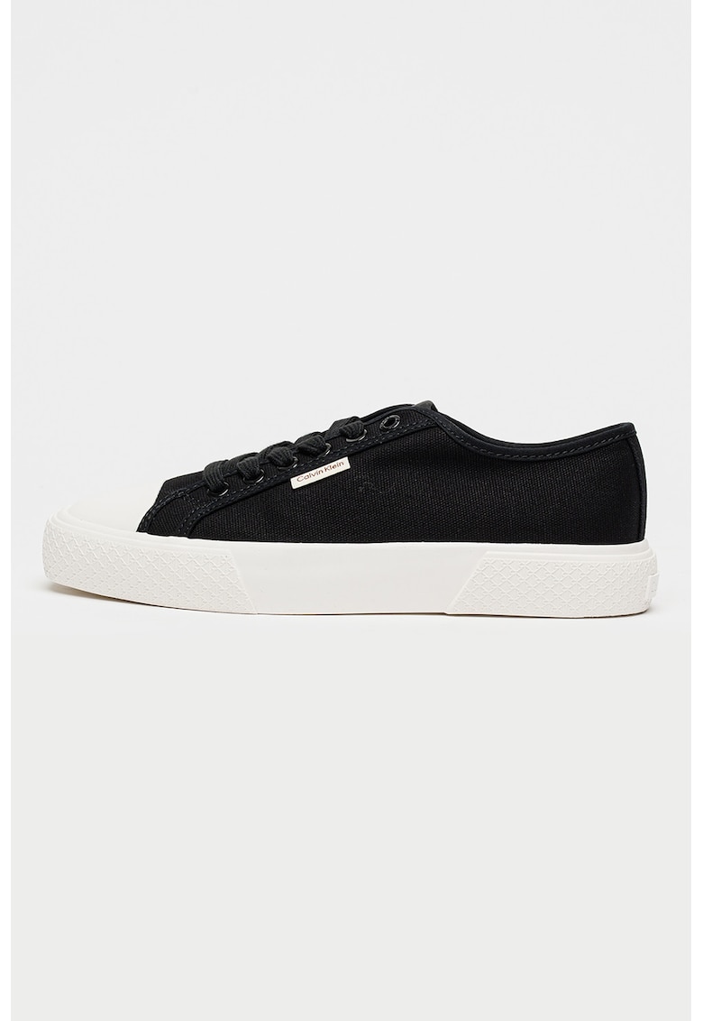 Pantofi sport low-cut din panza Luna - Negru/Alb optic