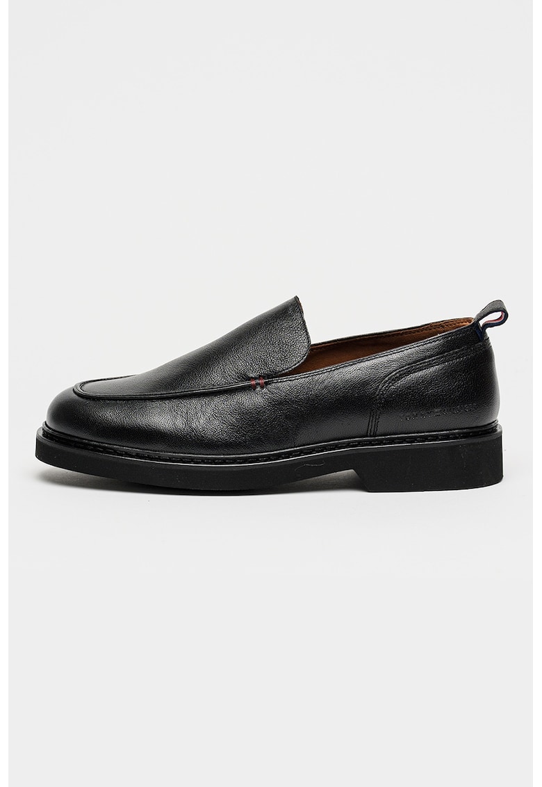 Pantofi loafer uni de piele - Negru