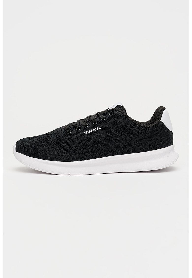 Pantofi sport Lightweight Runner din material textil cu aplicatie logo - Negru