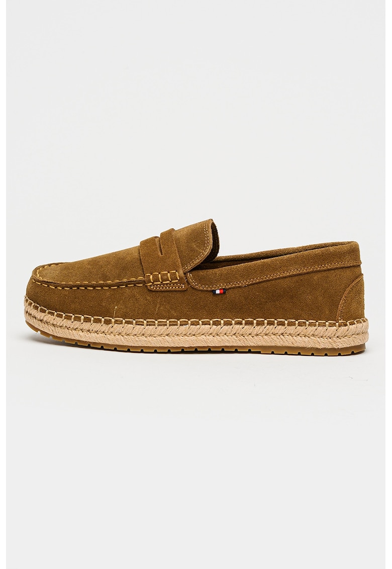 Espadrile de piele intoarsa - Caramel
