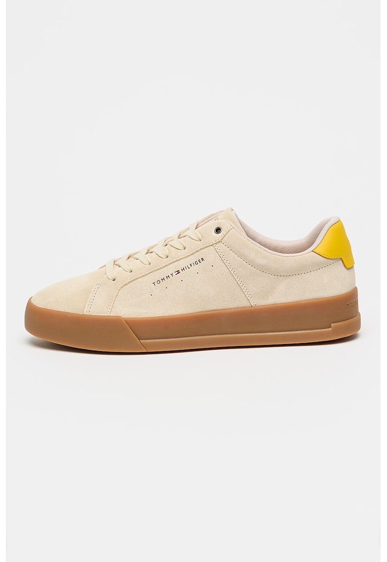 Pantofi sport Court din piele intoarsa - Bej inchis