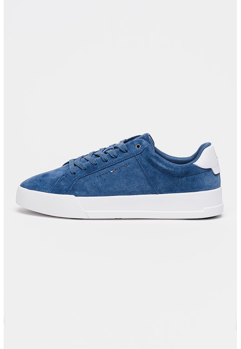 Pantofi sport Court din piele intoarsa - Albastru prafuit