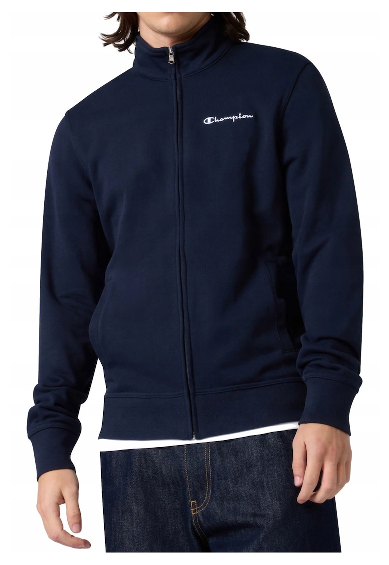 Bluza de trening cu detaliu logo brodat - Bleumarin
