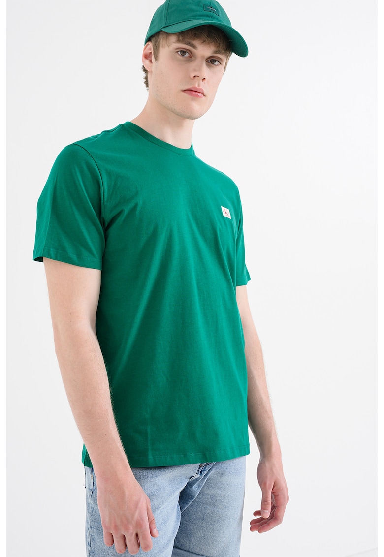 Tricou de bumbac cu logo - Verde irlandez