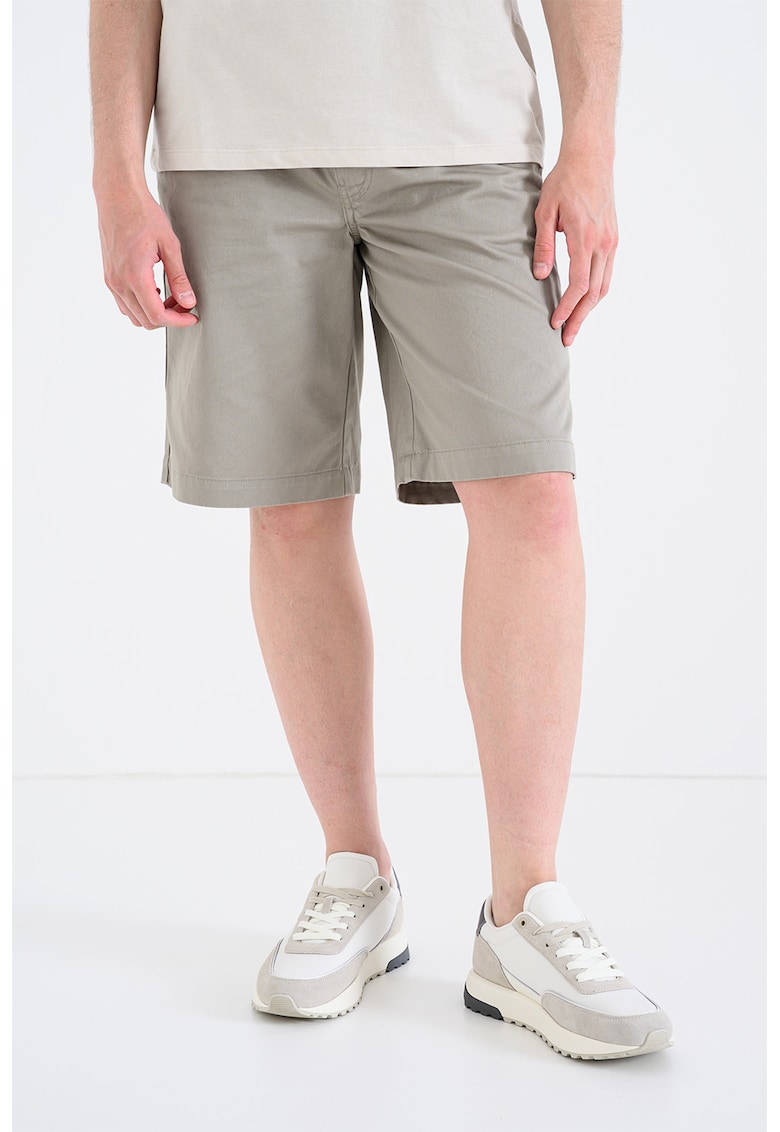 Bermude din bumbac Baggy - Bej deschis
