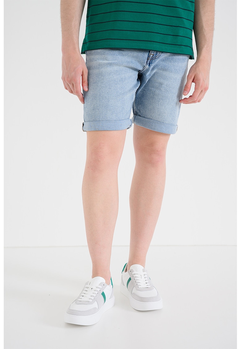 Bermude slim fit din denim Abner - Albastru deschis