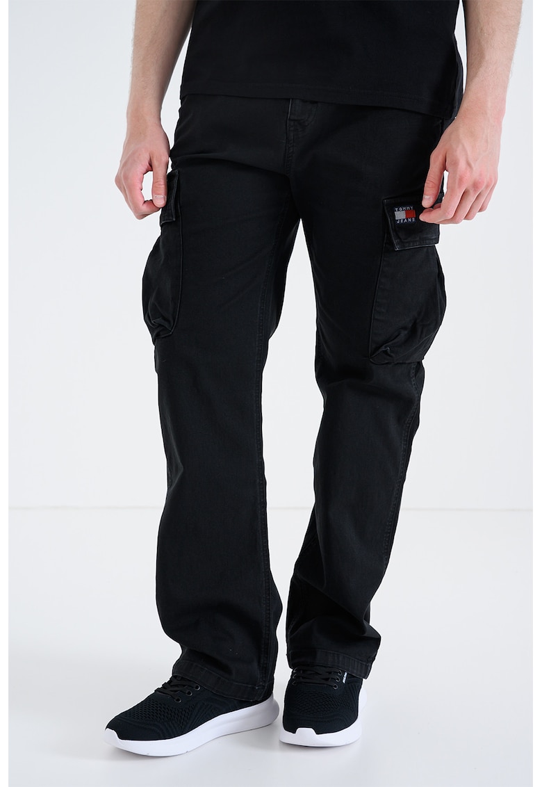 Pantaloni cargo relaxed fit - Negru