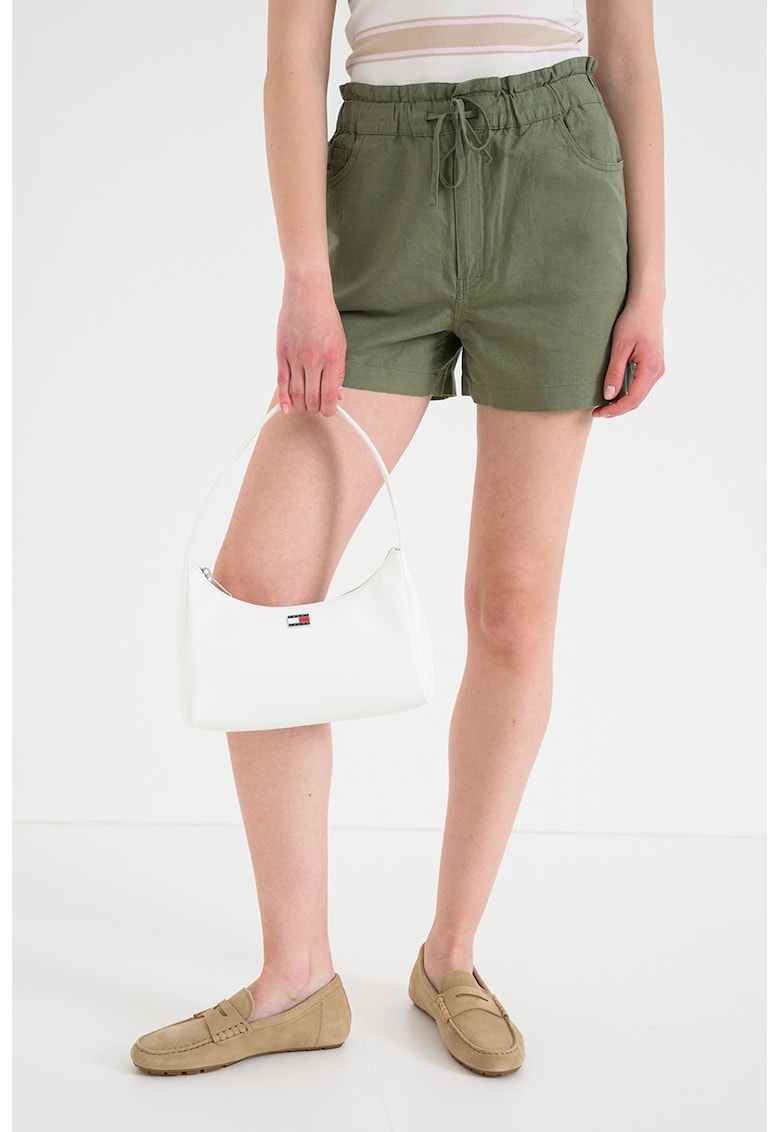 Pantaloni scurti din amestec de bumbac organic - Verde sparanghel