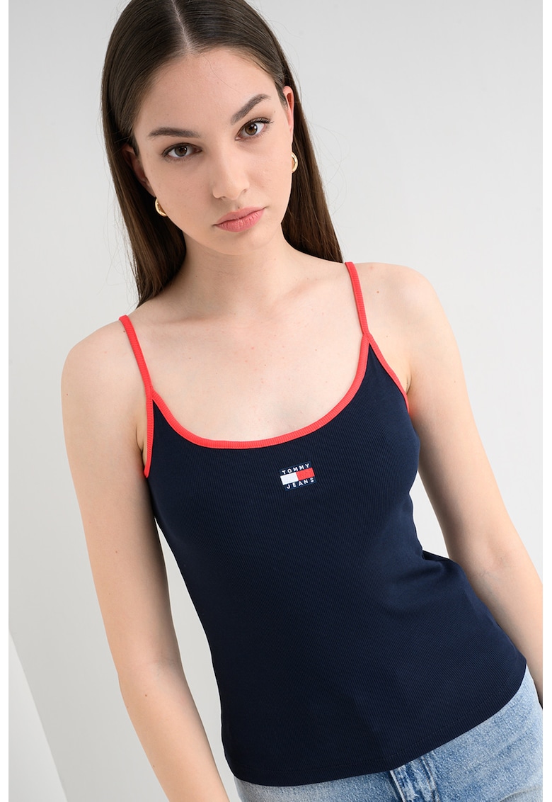 Top sim fit striat - Albastru